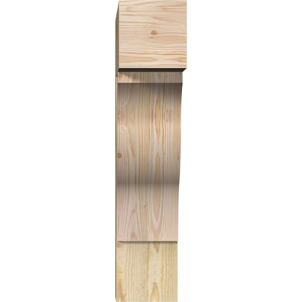 Funston Block Rough Sawn Bracket, Douglas Fir, 6W X 20D X 28H